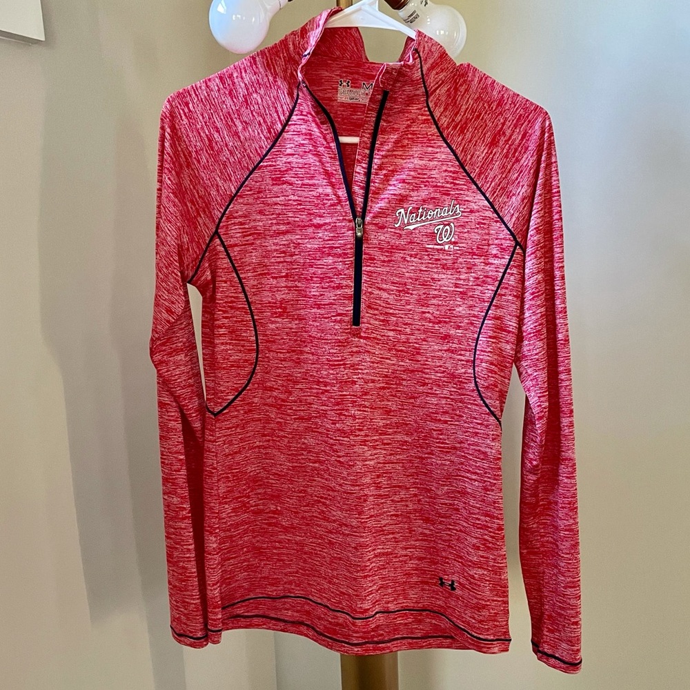 Under Armour Red Washington Nationals Long Sleeve Top - Heat gear